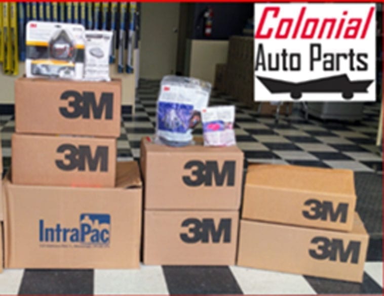 Donated 3M respirator masks (Photo : Colonial Auto Parts)