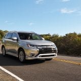 2021 mitsubishi outlander PHEV grey driving