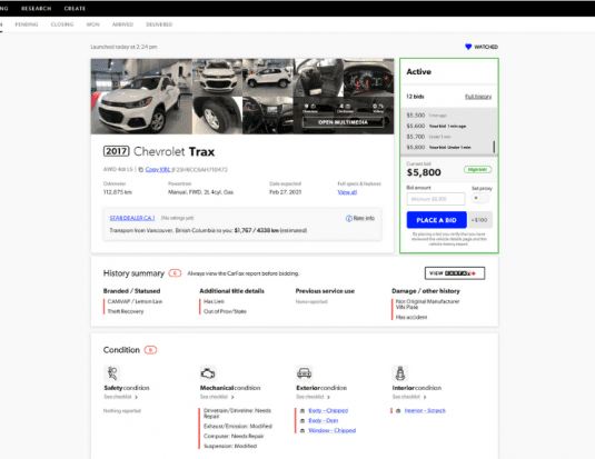 TradRev website details