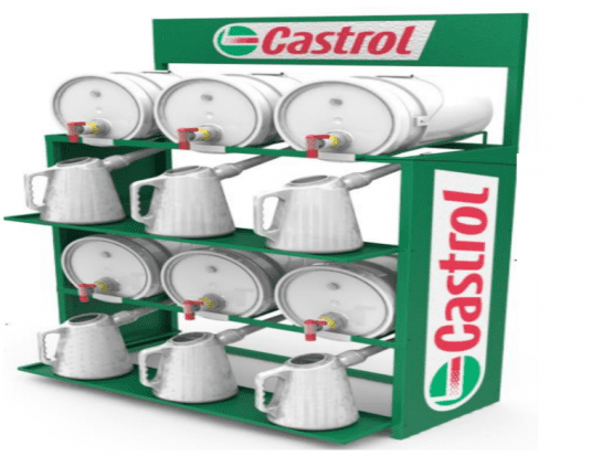 étagère mobile de Castrol