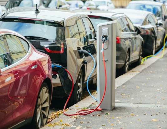 EV cars charging