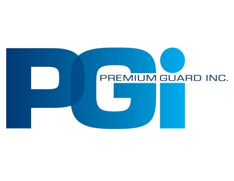 Logo de PGI en lettres bleues sur un fond blanc